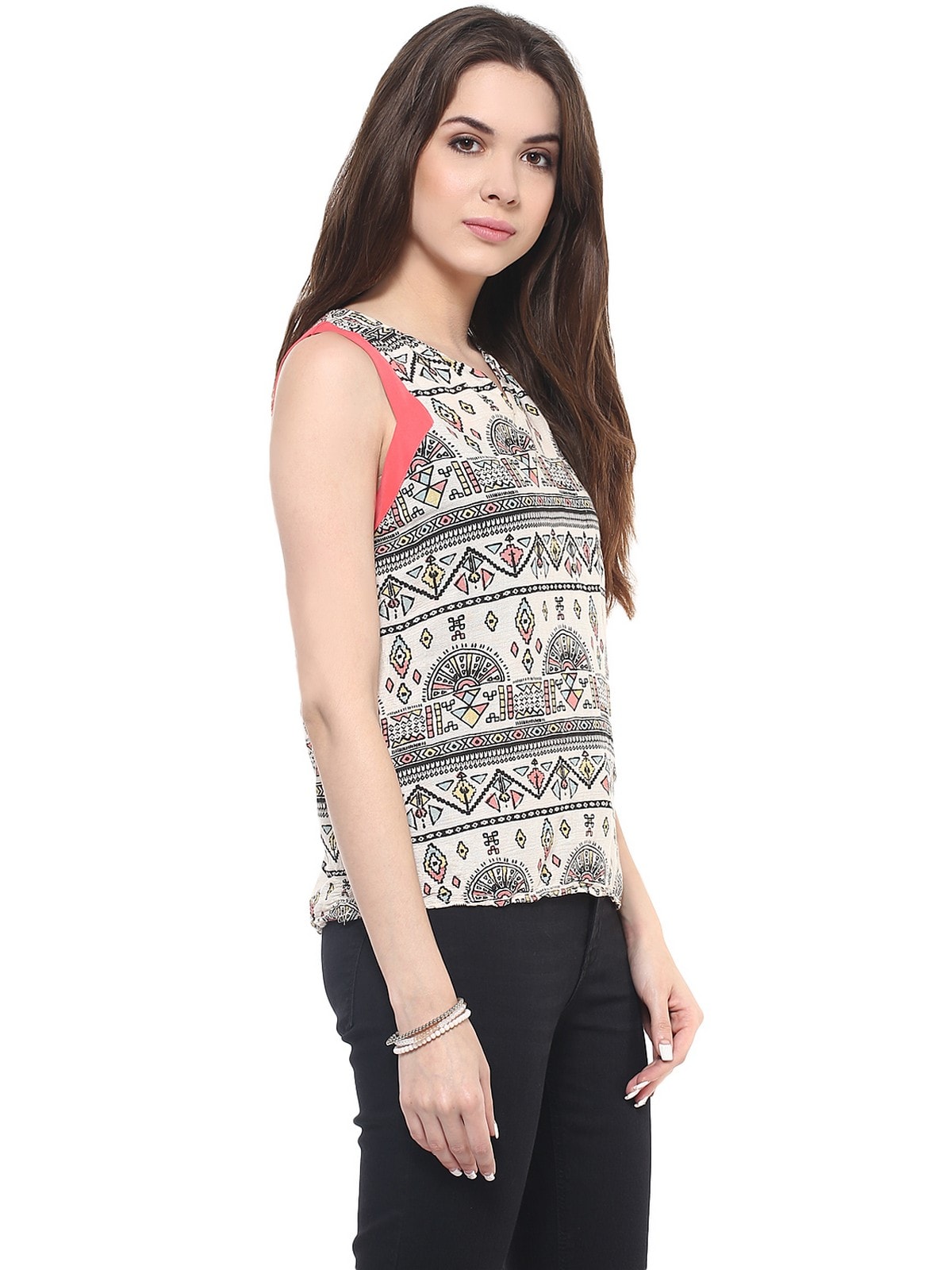 Finding Product Women's Tribal Print Incut Top
