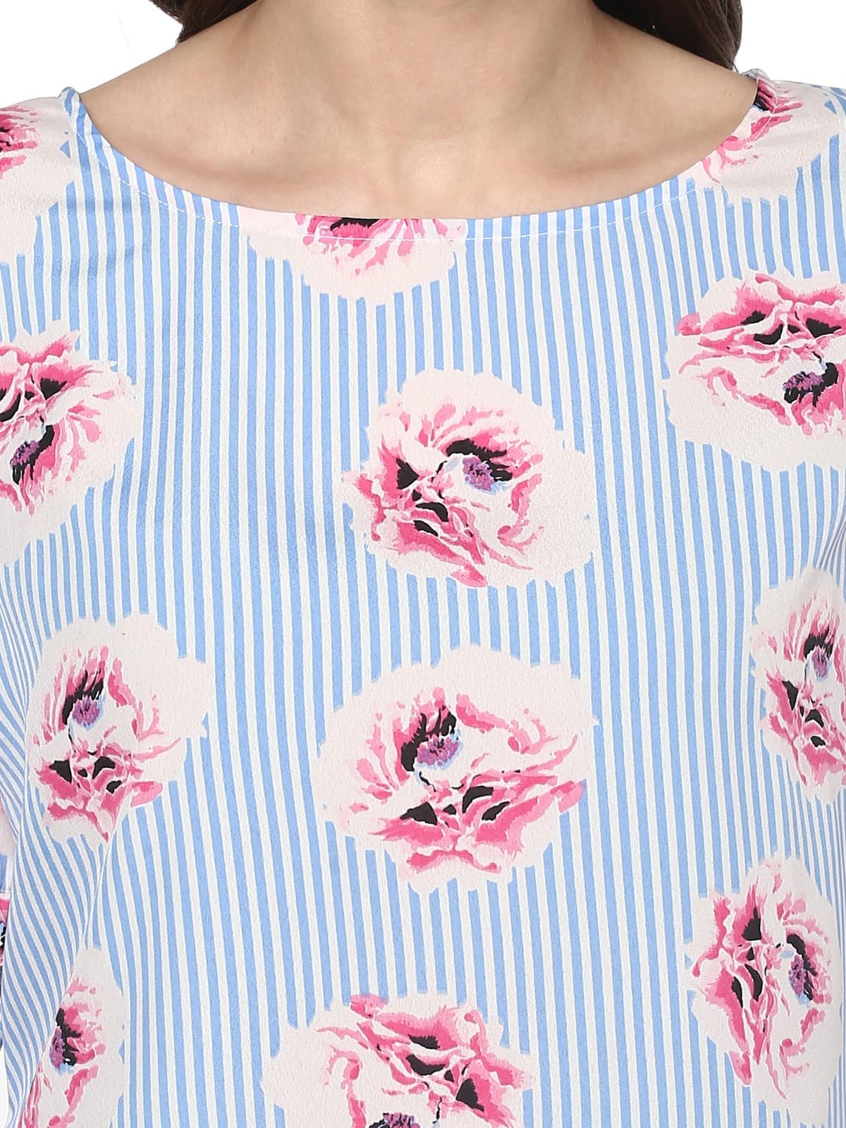 Finding Product Women's Striped Floral Top
