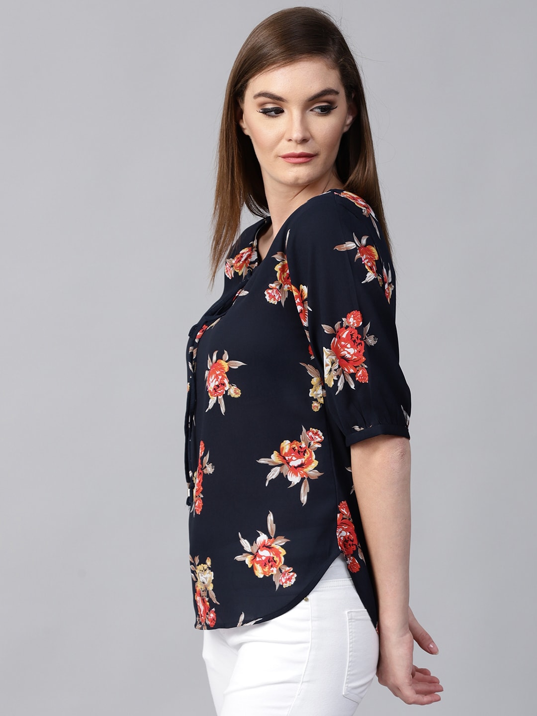 Finding Product Women's Floral Eyelet Top