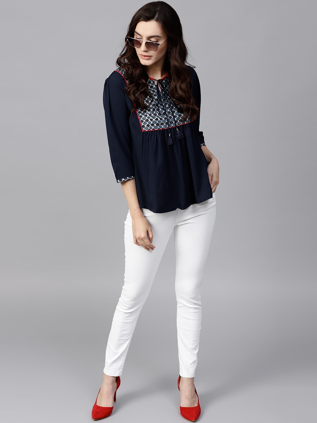 Finding Product Women's Bohemian Yoke Top