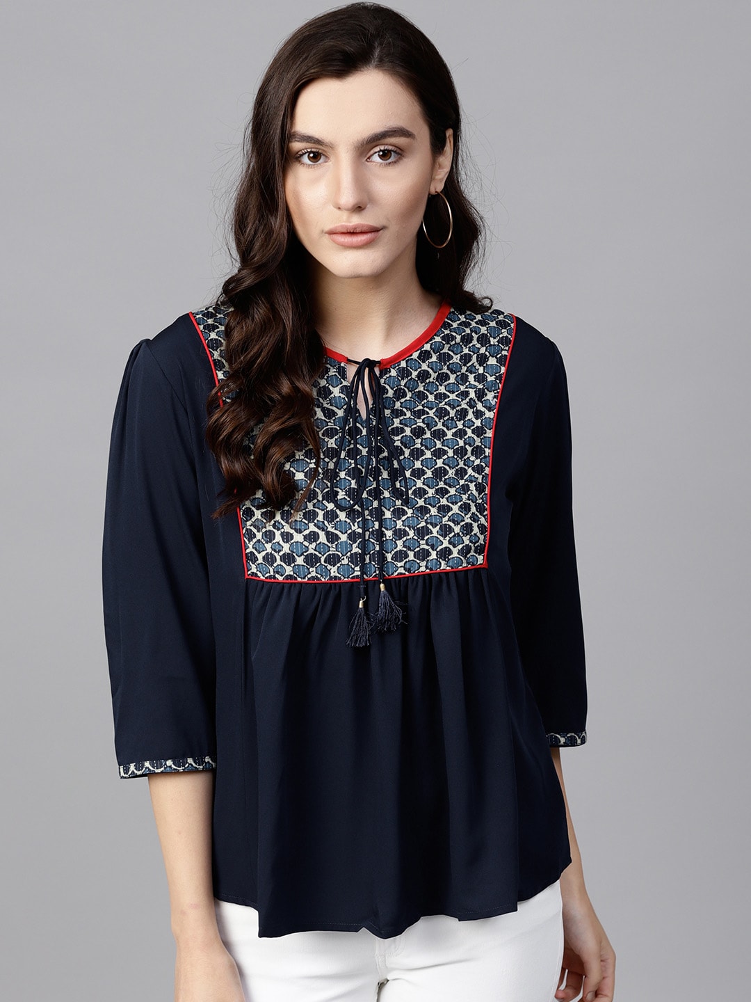 Finding Product Women's Bohemian Yoke Top