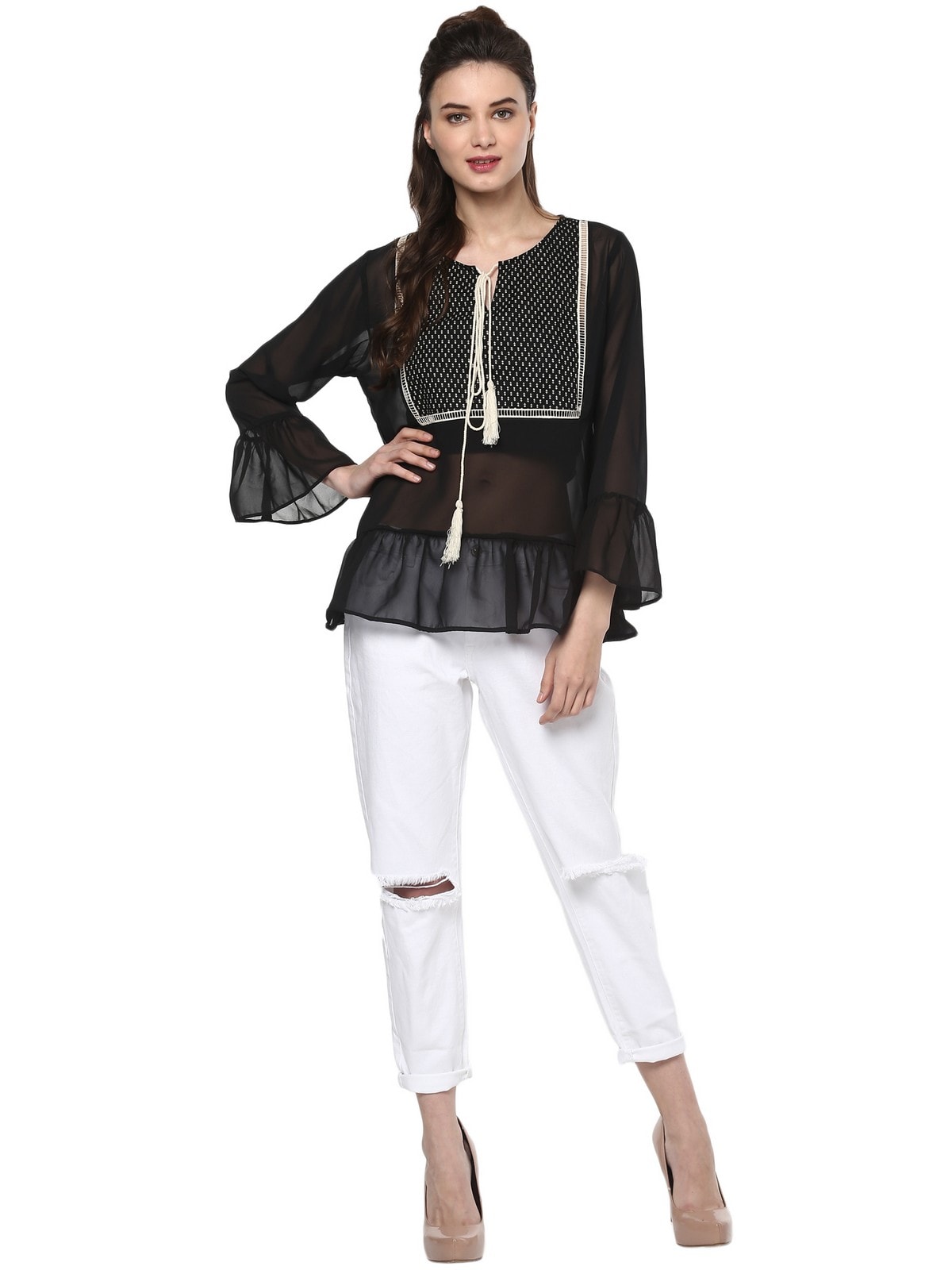 Finding Product Women's Solid A Line Top