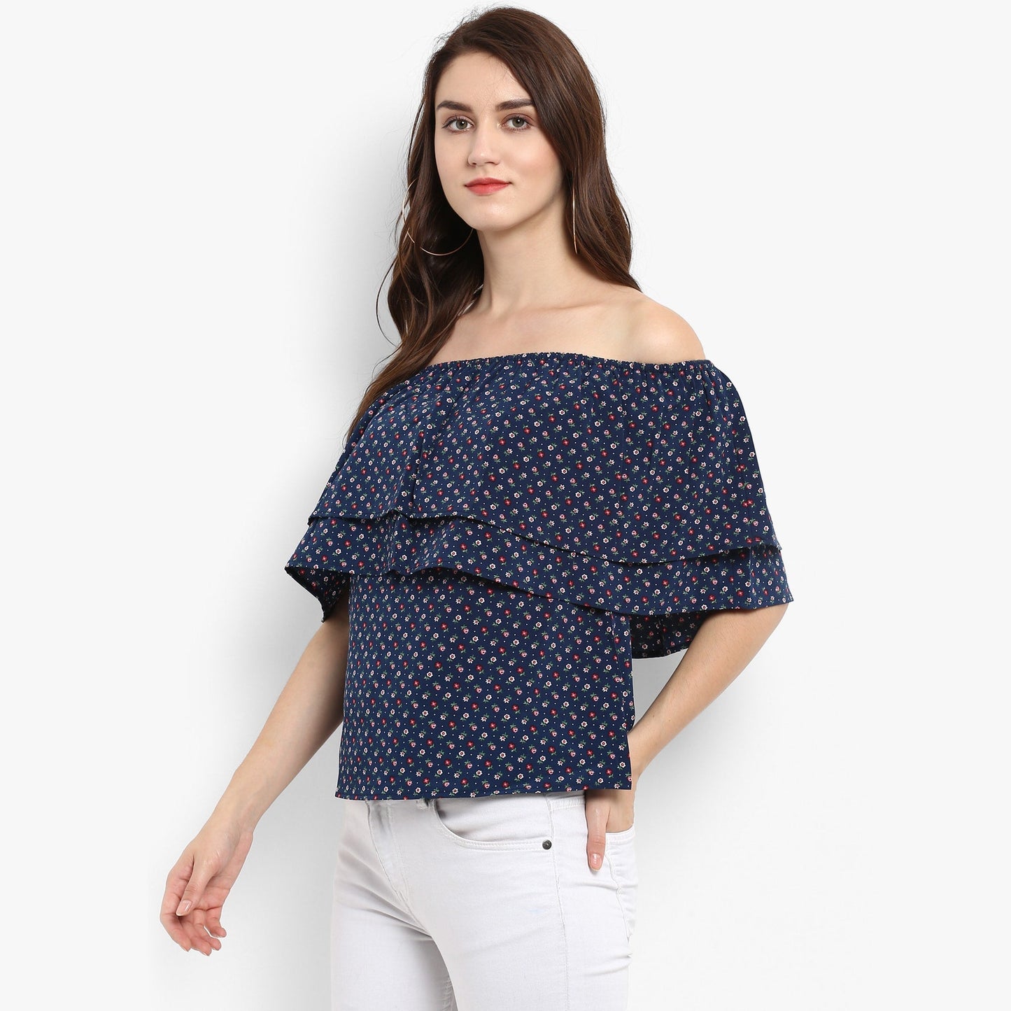 Finding Product Women's Printed Off-Shoulder Top
