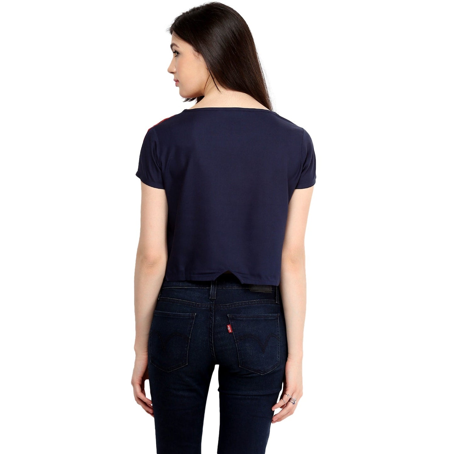 Finding Product Women's Red Bow Crop Top
