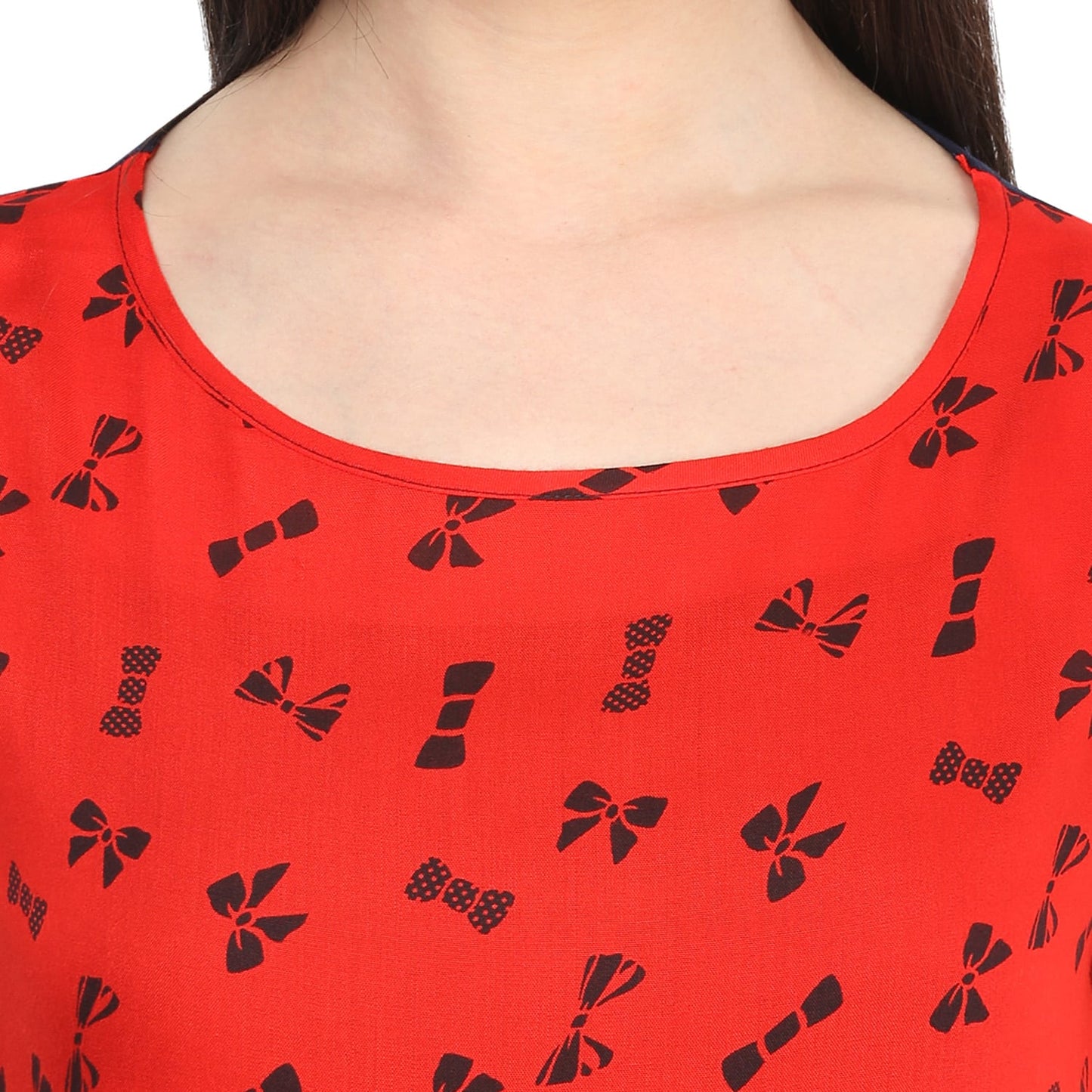 Finding Product Women's Red Bow Crop Top