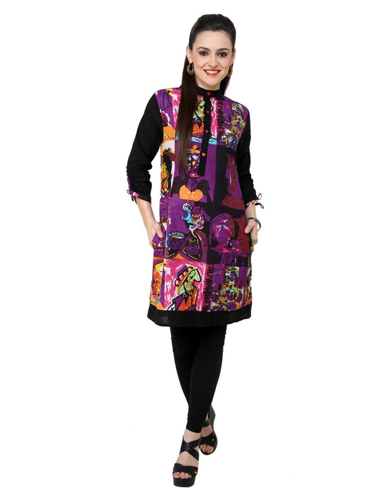Finding Product Women's Casual 3/4 Sleeve Printed Kurti
