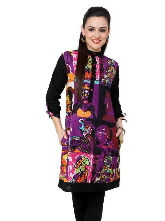 Finding Product Women's Casual 3/4 Sleeve Printed Kurti