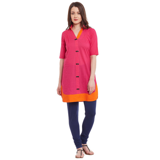 Finding Product Casual 3/4 Sleeve Solid Women's Kurti