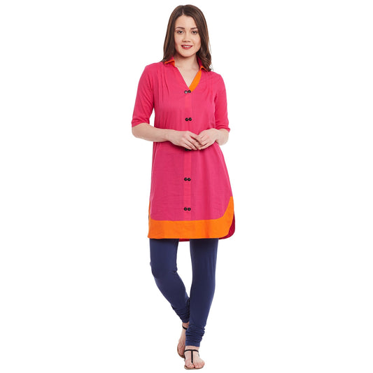 Finding Product Casual 3/4 Sleeve Solid Women's Kurti