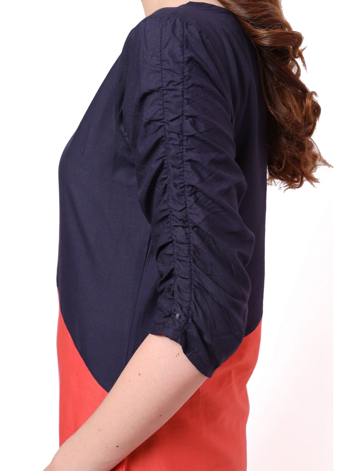 Finding Product Women's Casual 3/4 Sleeve Solid Kurti