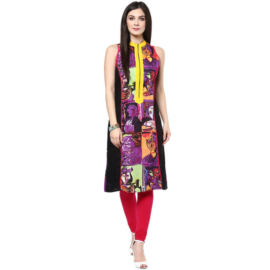 Finding Product Women's Casual Sleeveless Printed Kurti