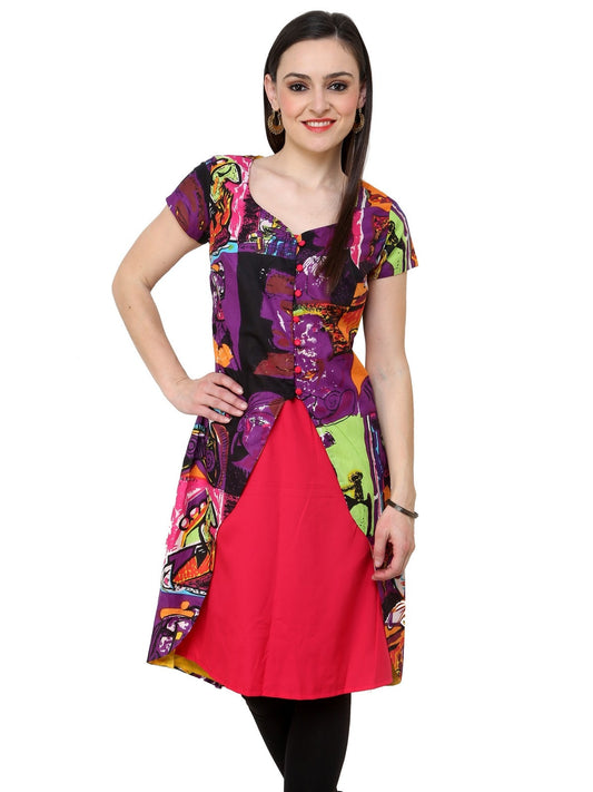 Finding Product Women's Casual Half Sleeve Printed Kurti