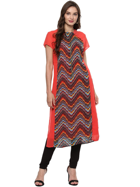 Finding Product Women's Casual Half Sleeve Printed Kurti