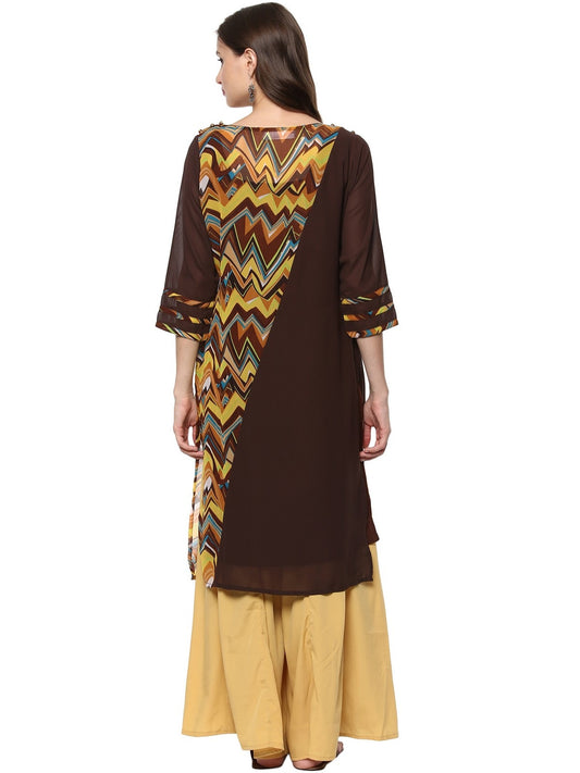 Finding Product Women's Casual 3/4 Sleeve Printed Kurti