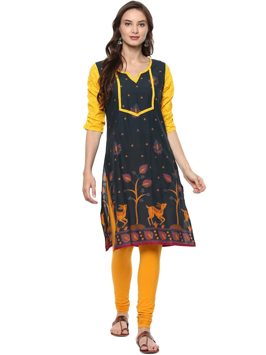 Finding Product Casual 3/4 Sleeve Printed Women's Kurti