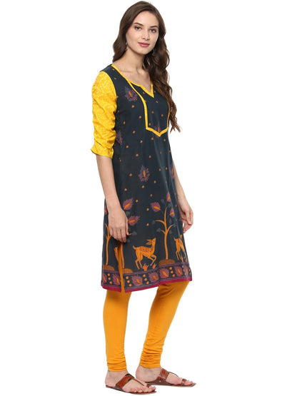 Finding Product Casual 3/4 Sleeve Printed Women's Kurti