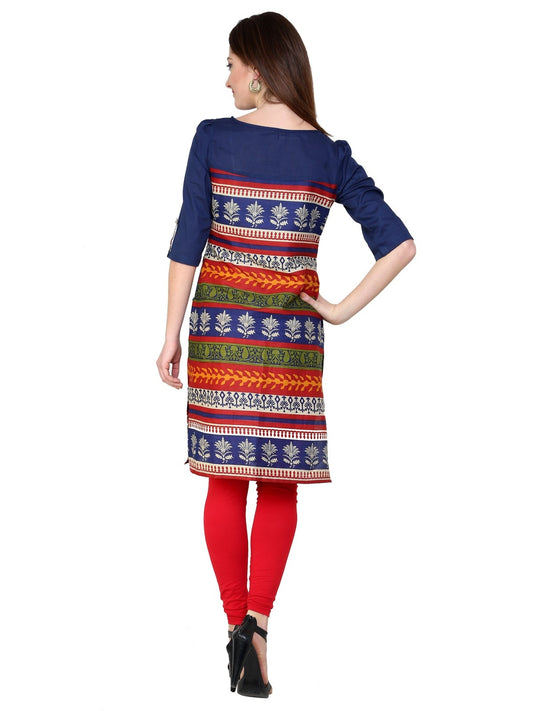 Finding Product Women's Casual 3/4 Sleeve Printed Kurti