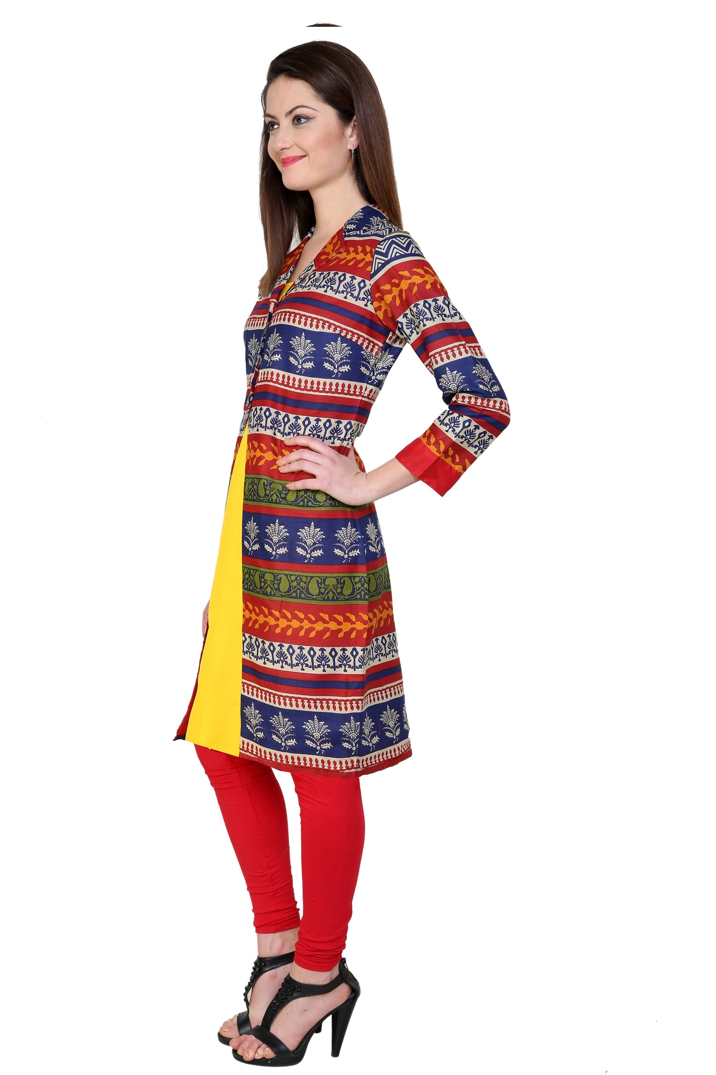 Finding Product Women's Casual Full Sleeve Printed Kurti
