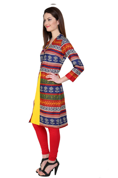 Finding Product Women's Casual Full Sleeve Printed Kurti