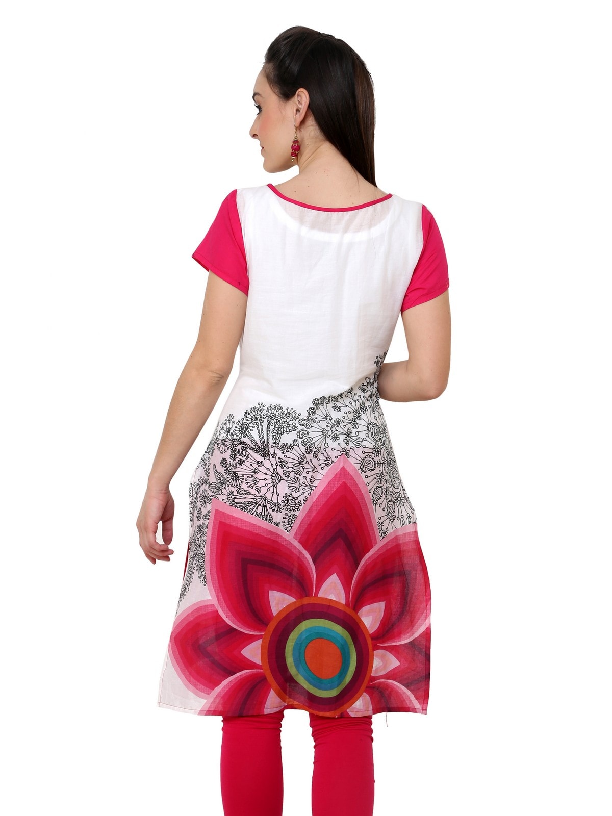 Finding Product Women's Fuschia Floral Print Kurti