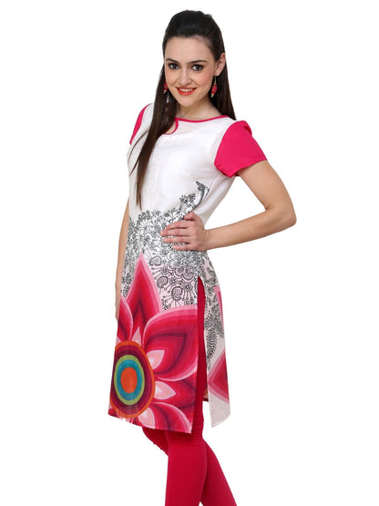 Finding Product Women's Fuschia Floral Print Kurti
