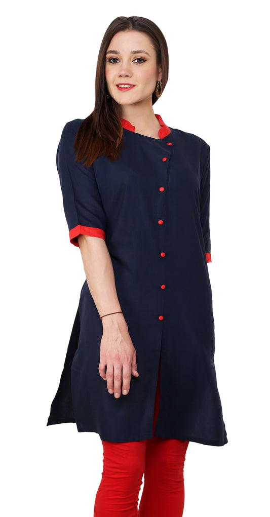 Finding Product Women's Tilted Placket Kurti
