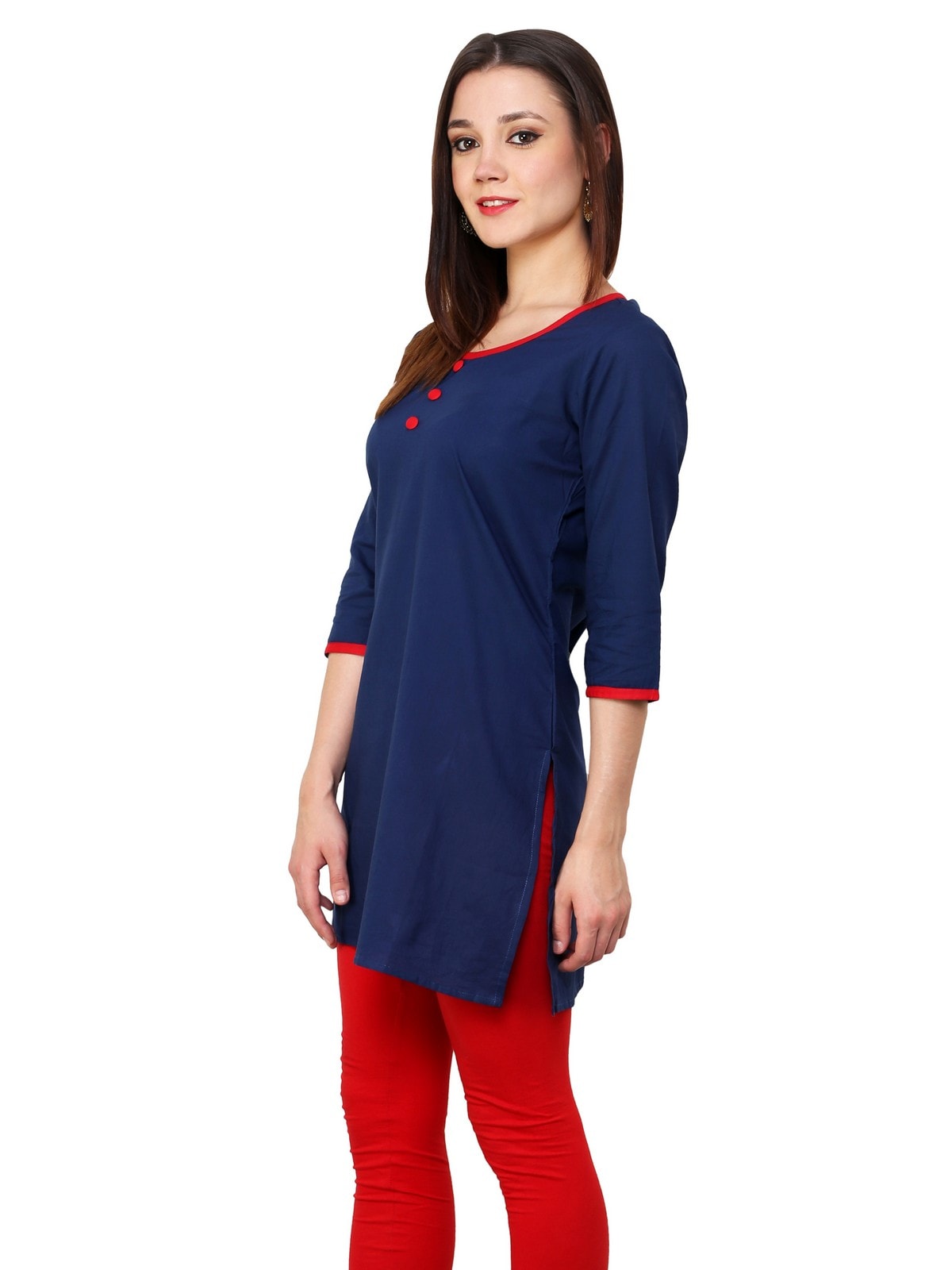 Finding Product Women's 3/4sleeves front buttoned kurti
