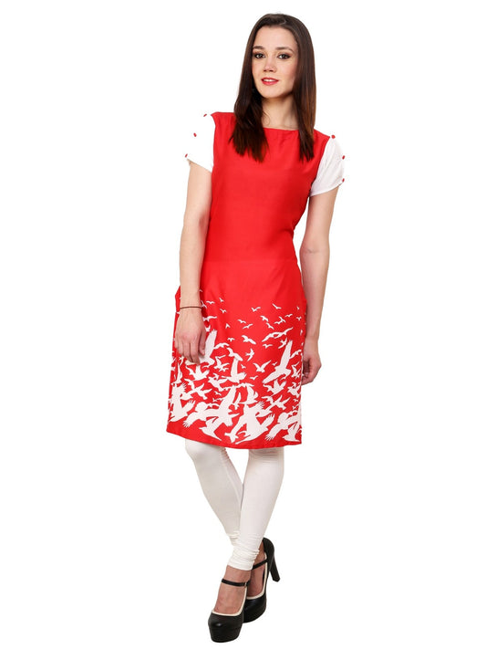 Finding Product Women's Bird Border Print Kurti
