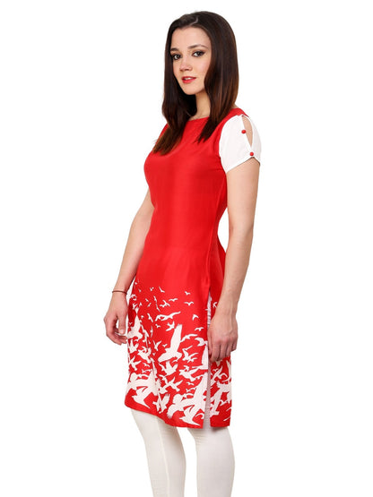 Finding Product Women's Bird Border Print Kurti