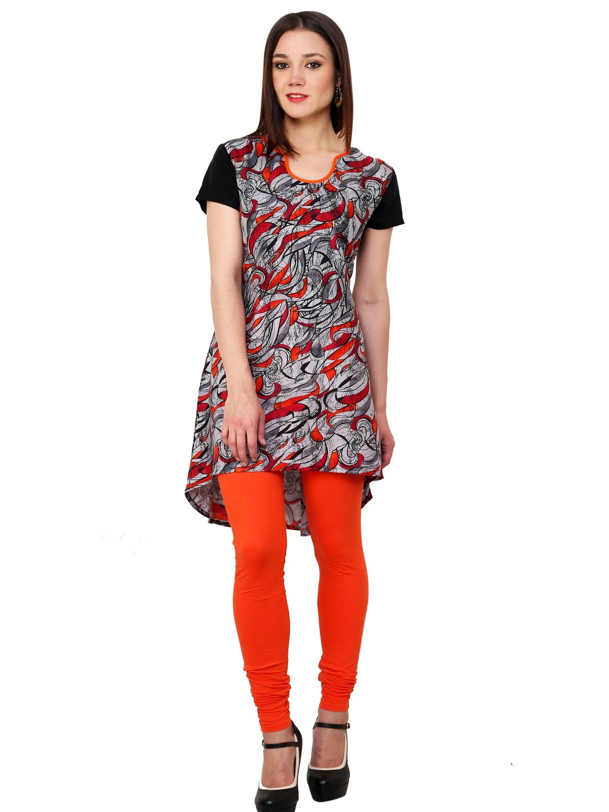 Finding Product Women's Grey High Low Hem Kurti