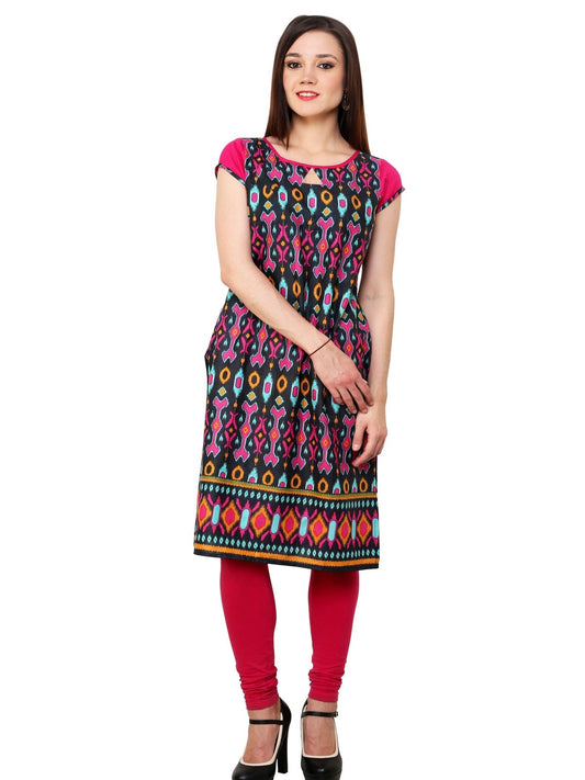Finding Product Women's Ikat Print Keyhole Kurti