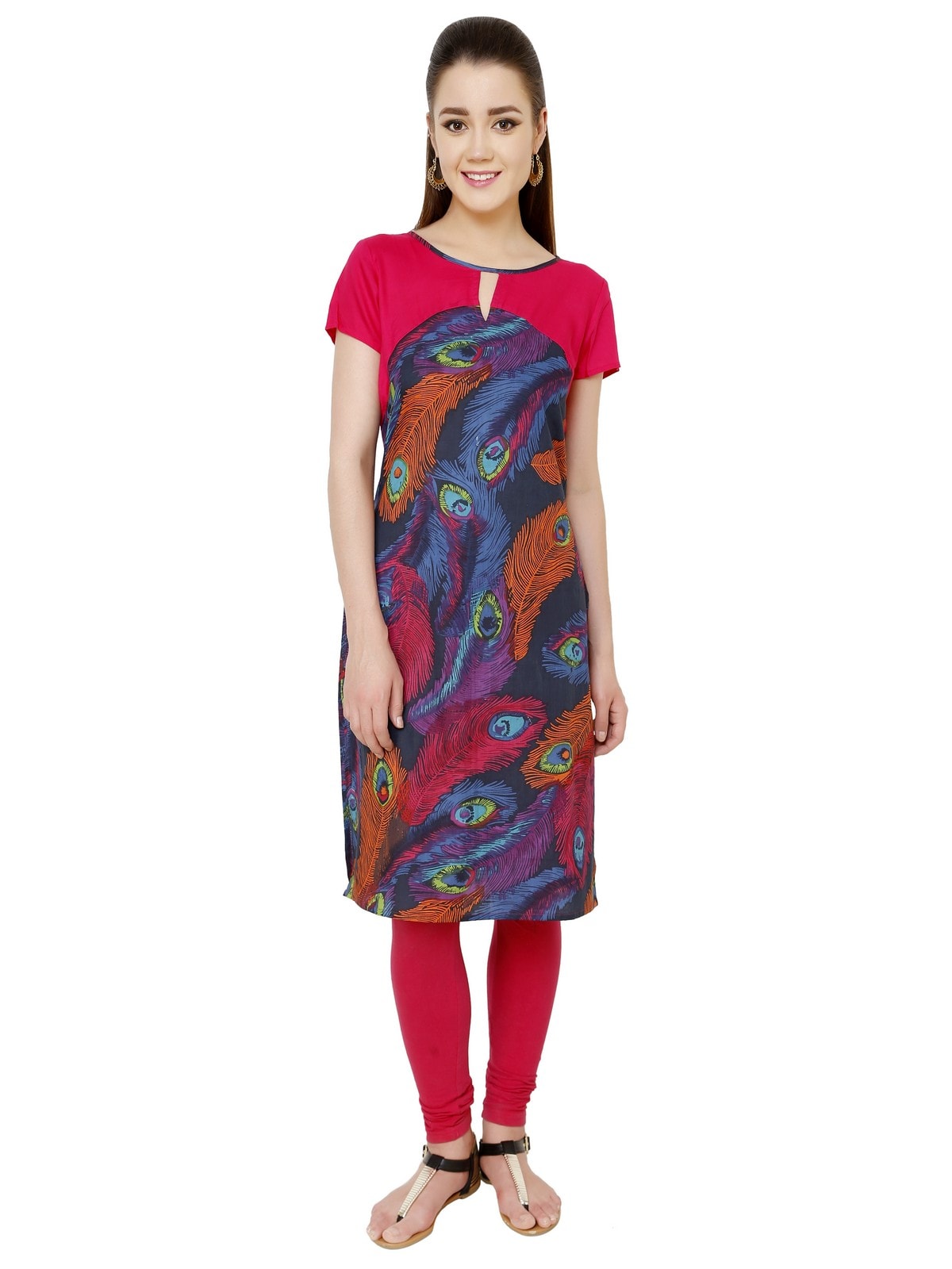 Finding Product Women's Feather Print Kurti