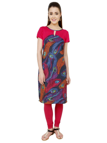 Finding Product Women's Feather Print Kurti