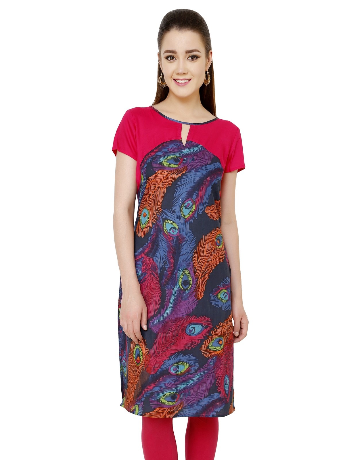 Finding Product Women's Feather Print Kurti