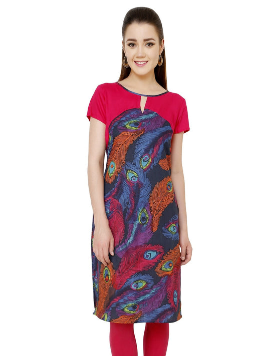 Finding Product Women's Feather Print Kurti