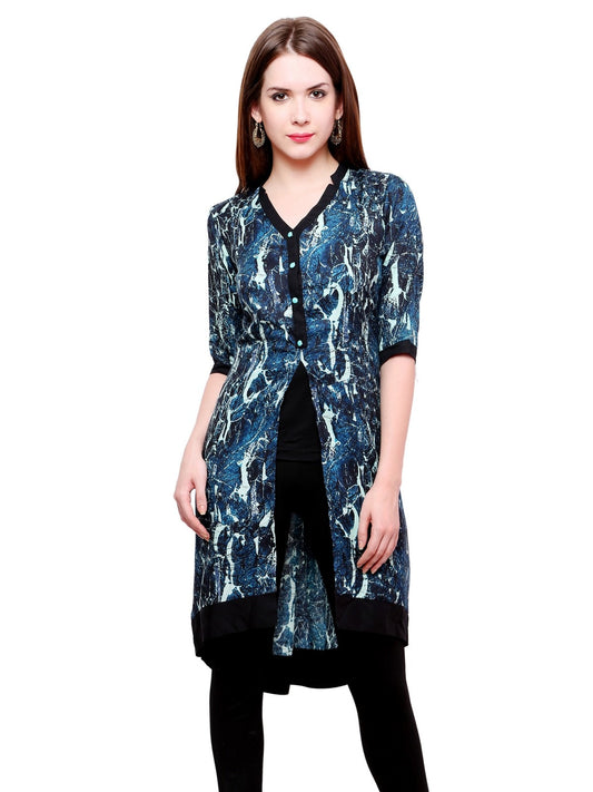 Finding Product Women's Abstract Print Jacket Kurti