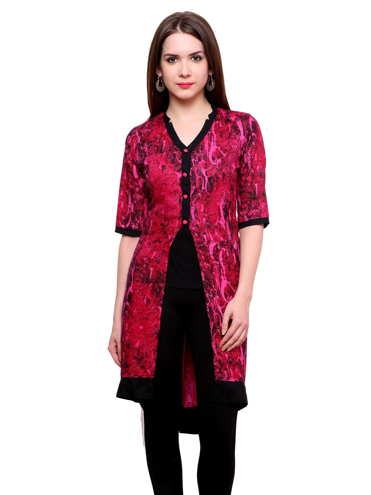 Finding Product Women's Abstract Print Jacket Kurti