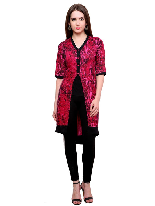 Finding Product Women's Abstract Print Jacket Kurti
