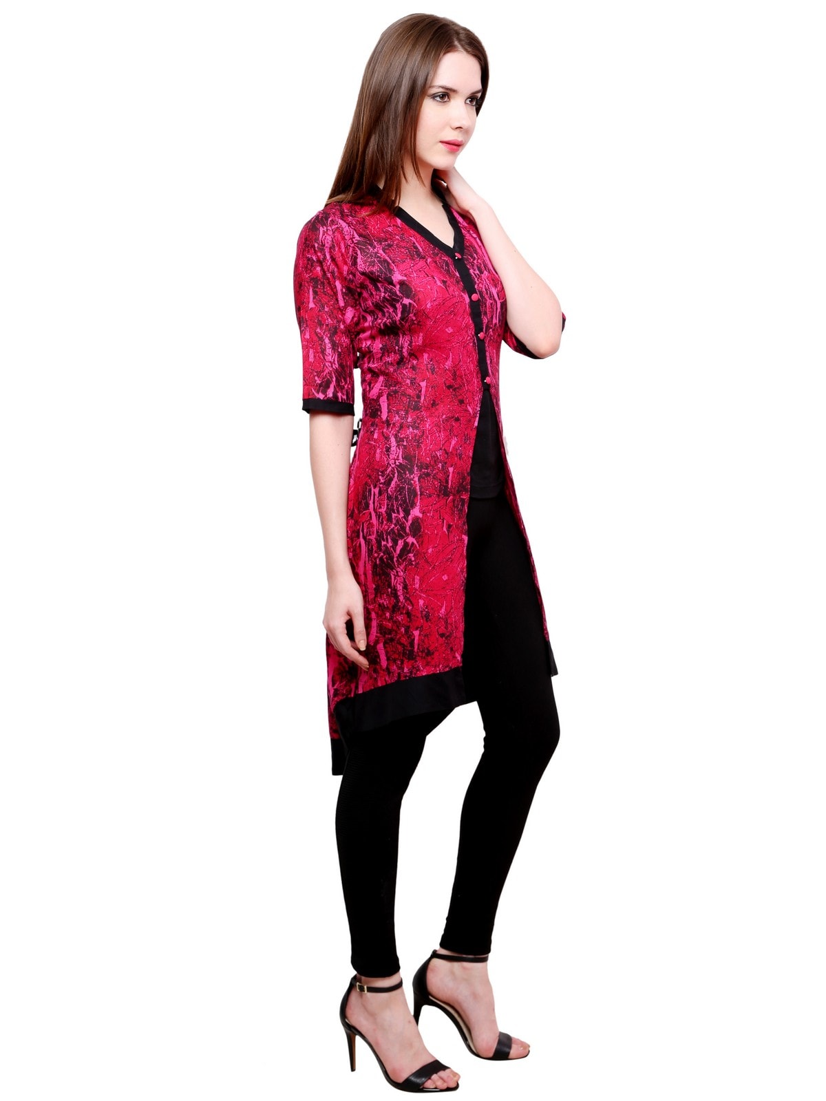 Finding Product Women's Abstract Print Jacket Kurti