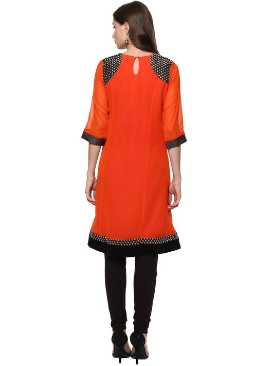Finding Product Women's Shoulder Brocade Kurti