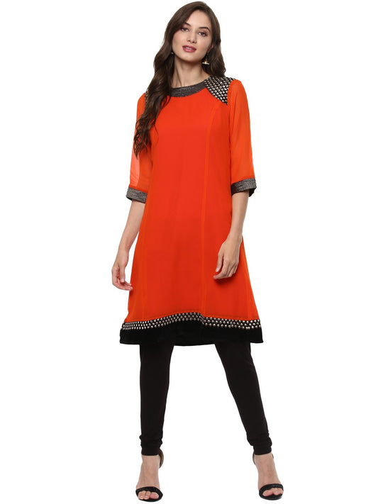 Finding Product Women's Shoulder Brocade Kurti
