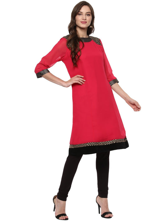 Finding Product Women's Shoulder Brocade Kurti