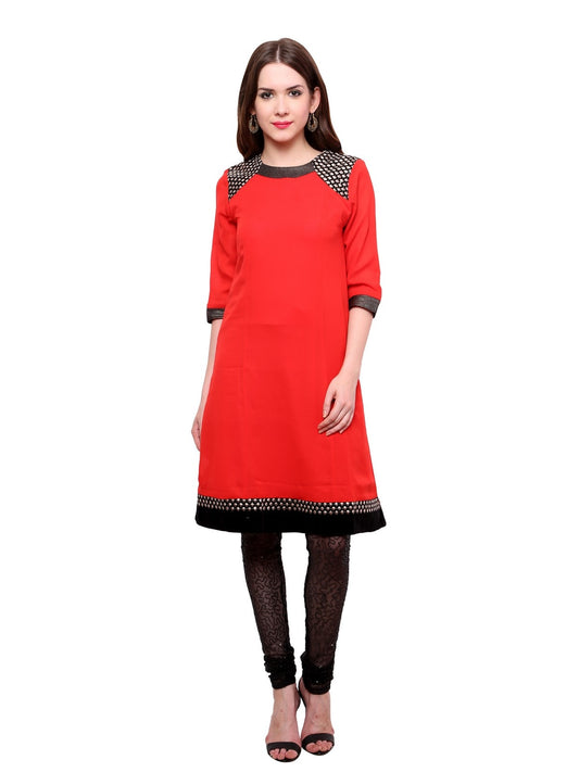 Finding Product Women's Shoulder Brocade Kurti