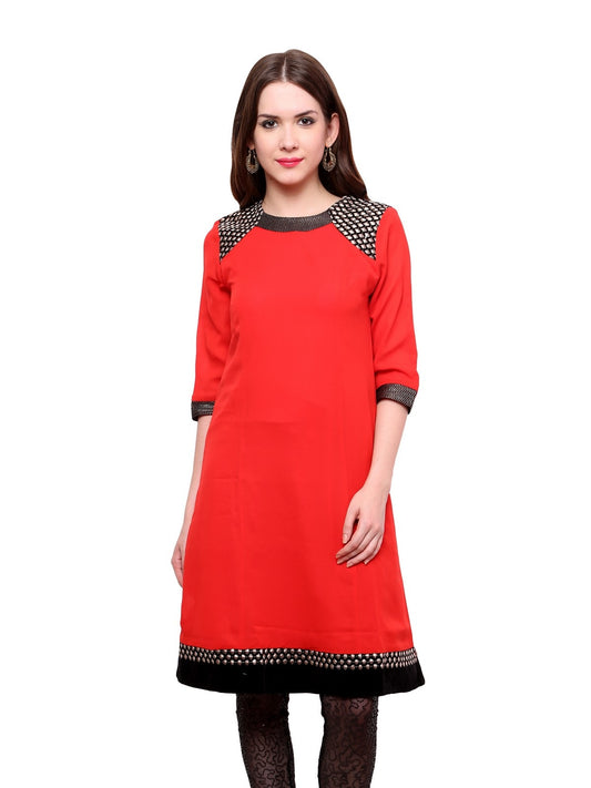 Finding Product Women's Shoulder Brocade Kurti
