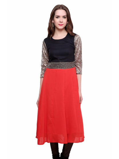 Finding Product Women's Brocade Belt Kurti
