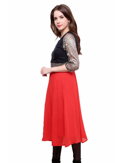 Finding Product Women's Brocade Belt Kurti