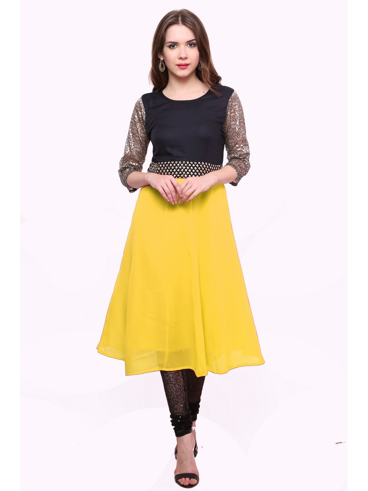 Finding Product Women's Brocade Belt Kurti