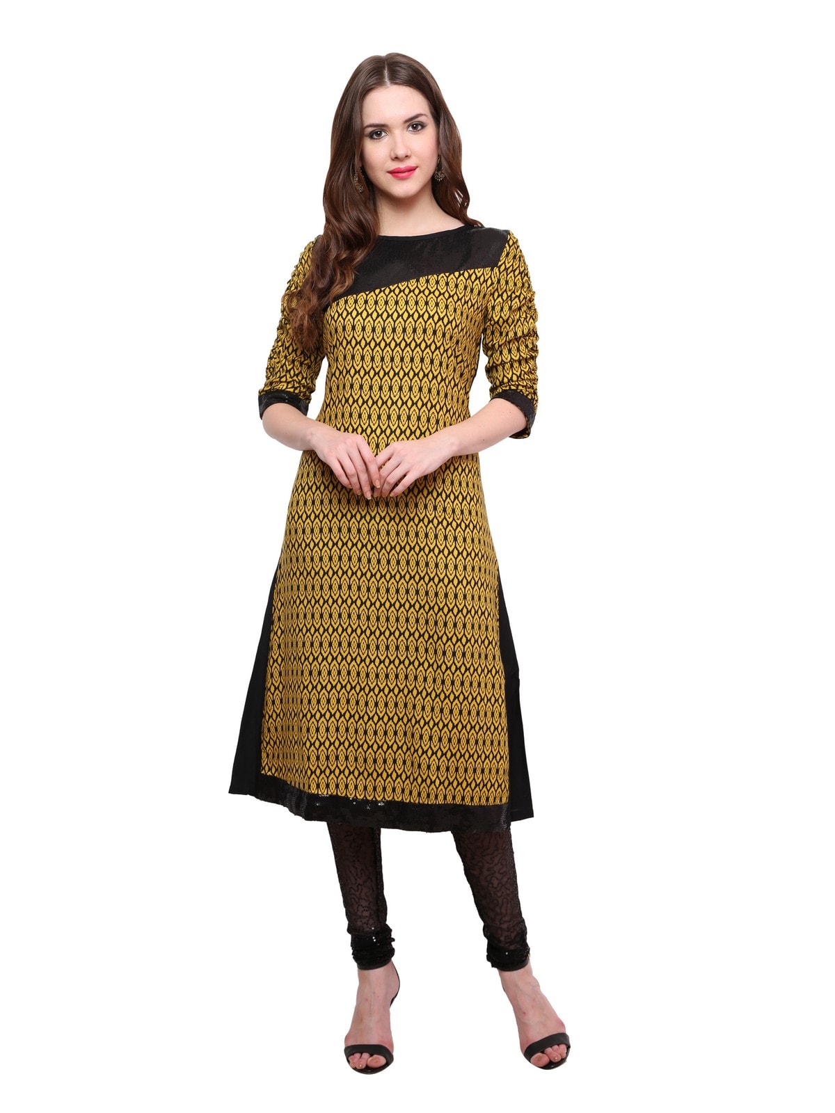 Finding Product Women's Black Sequin Kurti