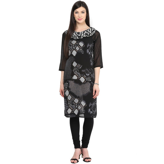 Finding Product Women's Monocromatic Cowl Kurti