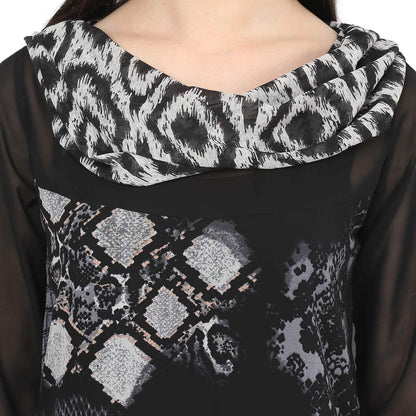 Finding Product Women's Monocromatic Cowl Kurti